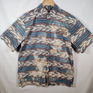 Guy Harvey Men's Large Button-Down Short‎ Sleeve Fishing Shirt
